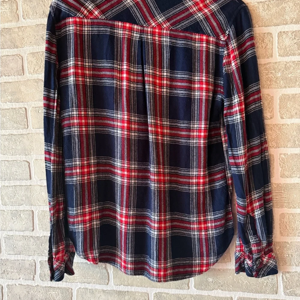 beachlunchlounge Red and Blue Plaid Shirt - Picture 6 of 6